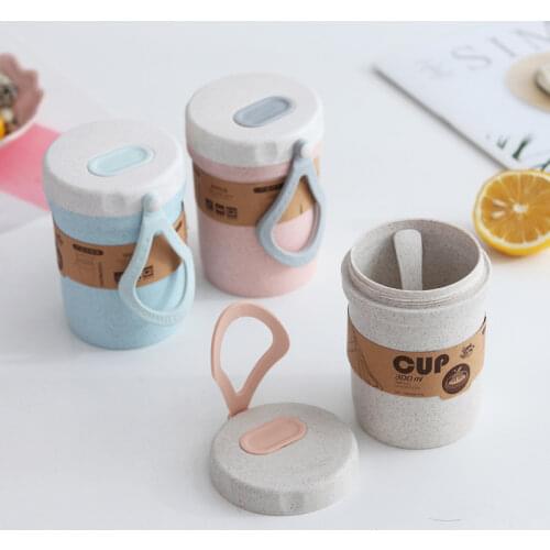 Portable sealed leak-proof lunch box microwave heating soup cup high temperature resistant breakfast cup