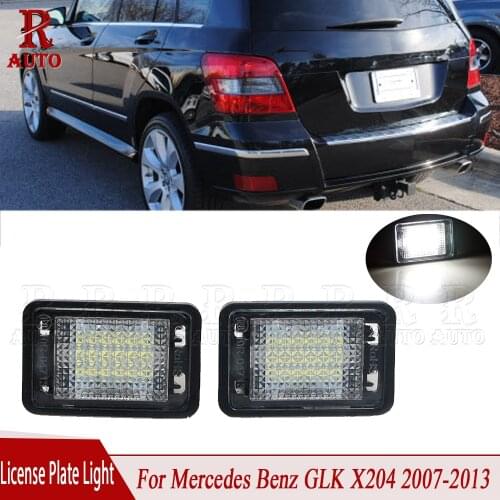 R-Auto LED Car License Plate Light Accessories Number Plate Lamp For Mercedes Benz GLK X204 2007 2008 2009-2013 A2048200156