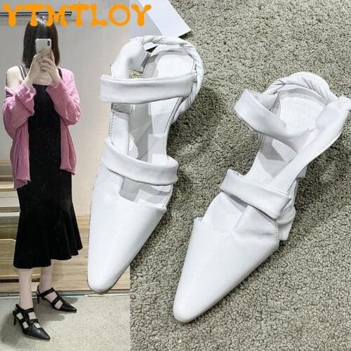 Baotou Cross Strap Sandals Spring/summer 2021 New Net Red Fashion Pointed French Back Stiletto High-heeled Shoes