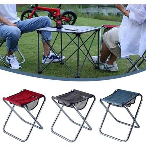 Folding Fishing Chair Lightweight Picnic Camping Chair Foldable Aluminium Cloth Outdoor Portable Easy To Carry Outdoor Furniture