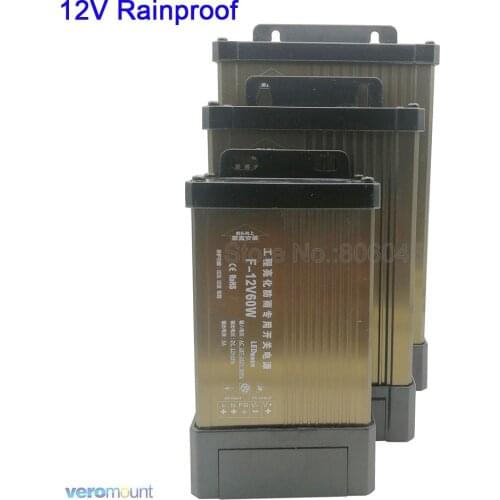 12V LED Lighting Transformer LED Driver AC to DC 12V Outdoor Rainproof IP54 Power Supply 12V 5A 8.5A 12.5A 16.5A 20A 25A 33A 42A