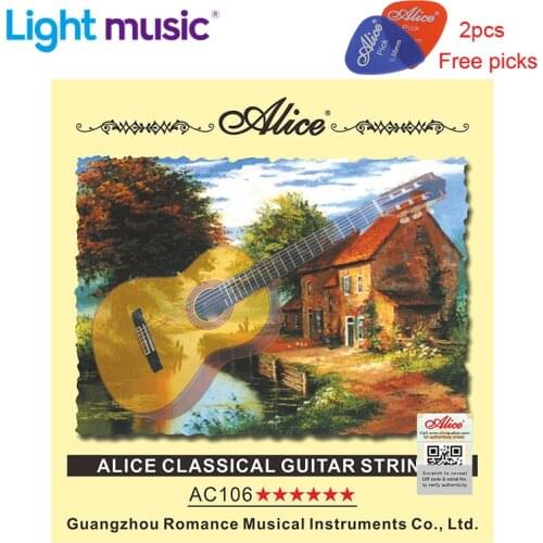 Alice A106H classical guitar strings nylon strings guitar strings guitar accessories 1-6 sets of strings Cost-effective