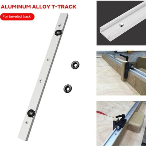 T Tracks Hardware Pusher Modification Guide Rail Silver Metal Woodworking Practical Home Improvement Limit Miter Tool Bar