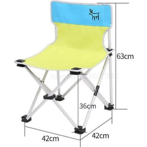 Outdoor Fishing Chair Aluminum Alloy Stool Backrest Beach Sketch Art Student Folding Portable Chair