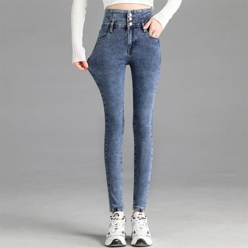 Spring Autumn Tight Denim Pants 2021 Streetwear Casual Leggigs Jeans Fashion New Slim Women Large Size Sexy Boyfriend Jeans 32