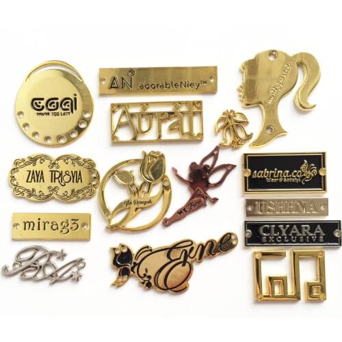 High Quality DIY Sewing Tags Logo Metal Tags Labels For Garments Shoes Bags
