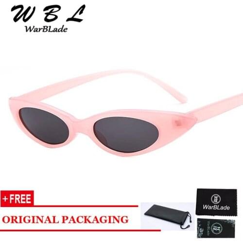 WarBLade 2019 New Fashion Cat Eye Sunglasses Women Clear Small Frame Glasses Brand Designer Unique Sunglasses Men UV400 Classic