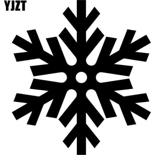 YJZT 13.6X15.1CM Cute Snowflake Bumper Decoration Vinyl Decals Fashion Car Sticker Accessories C25-0435