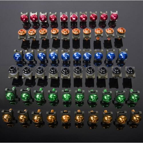 10 x M6 6mm Aluminum Fairing Bolts Kit Body Fastener Clip Screw Sportbike For Ducati 848 1198 Honda CBR1000RR Suzuki GSXR1000