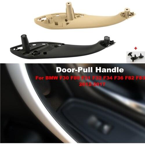 Black Beige Front Rear Car Inner Door Handle Door Trim Pull Panel Handles For BMW F30 F80 F31 F32 F34 F36 F82 F83 2012-2017