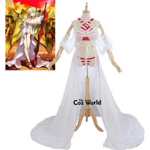 FGO Fate Grand Order Caster Saber Nero Claudius Bikini Bathing Suit Swimsuit Swimwear Outfit Anime Cosplay Costumes
