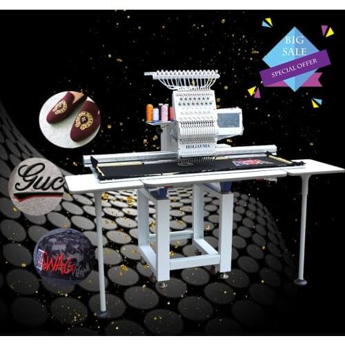Holiauma sales 360*1200 mm single head 15 colors flat embroidery machine prices in Paskistan