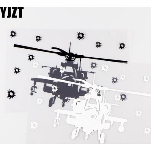 YJZT 17.3X11.1CM Personalised Aircraft Art Vinyl Car Sticker Decal Decoration Black / Silver 10A-0050