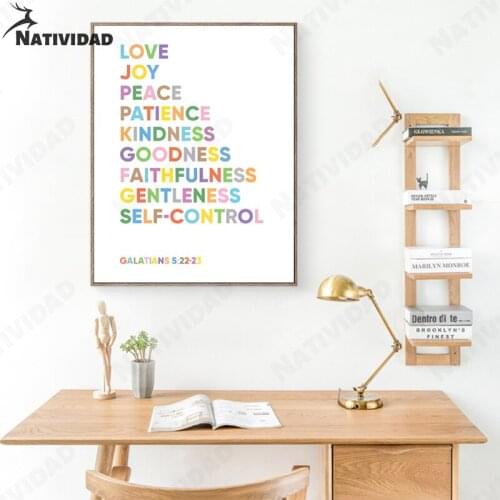 Canvas Painting Kids Room Decoration Cute Text Art Print Poster Moral Warnings Wall Stickers Art Living Room Home Decoration