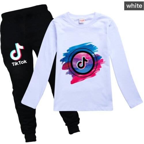 TIK TOK Kids Clothes Set Toddler Boys Cartoon Outfits Children Autumn Spring Pants 2pcs Suits Kids Casual Clothing