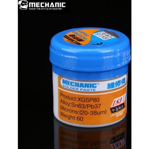 MECHANIC XG-80 60g Solder Paste Flux Welding Paste Flux Sn63/Pb67 25-45um For Mobile Phone SMD SMT BGA Repair Tools