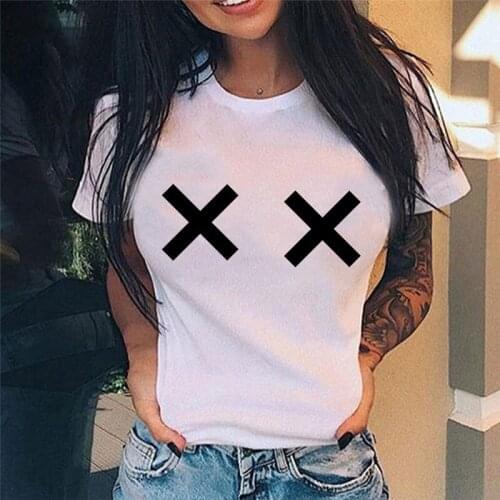 New Fashion Funny Printing Ladies Tshirt O Neck White Casual Simple Short Sleeve Summer Women Top T shirt