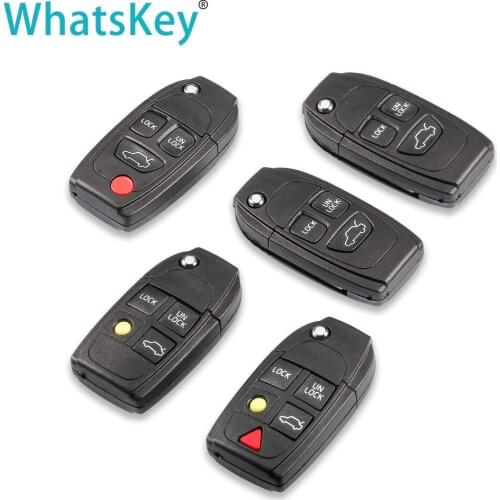 WhatsKey New upgrade Remote Flip Smart Car Key For Volvo XC70 XC90 V50 V70 S60 S80 C30 Replacement auto Key Shell Cover Case