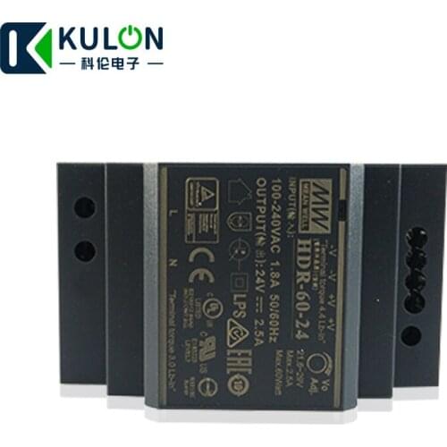 Original MEAN WELL HDR-60-48 1.25A 48V 60W meanwell Ultra slim step shape DIN Rail Power Supply DC output adjustable