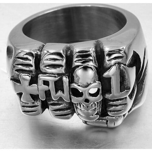 Casual Simple Fist Ring Neo-Gothic Stainless Steel Ring 2021Men Jewellery