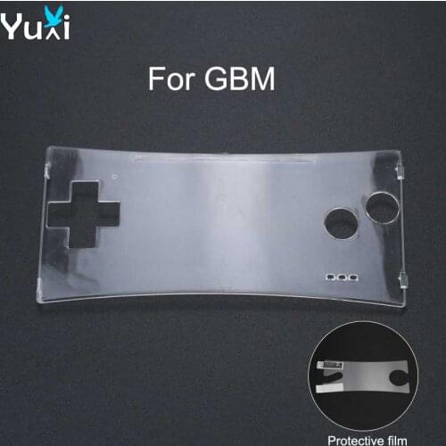 YuXi Transparent Clear For GameBoy Micro Front Faceplate Cover For GBM System Front Shell Case Screen Protector Film