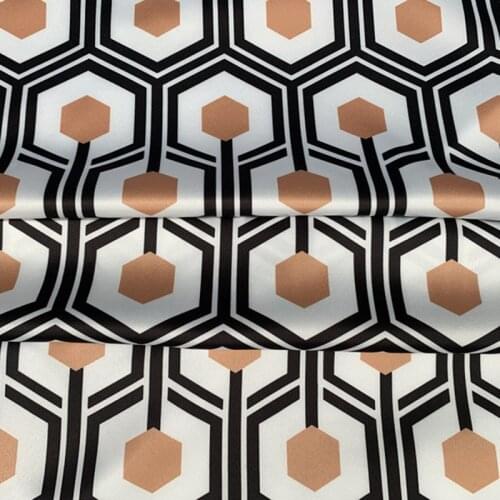 New designer fabric 6sided pattern high-end digital printing sewing skirt pants shirt custom fabric polyester fabric145cm*100cm