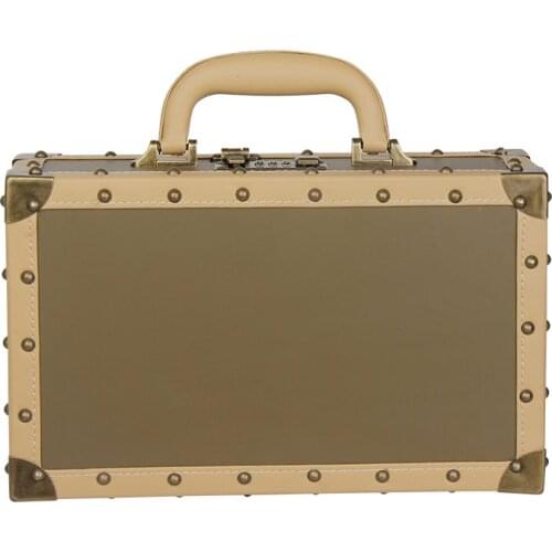 Vintage Rivert PU Leather Hairdressing Toolkit Case Salon Barber Scissors Trimmers Comb Storage Suitcase Bag Styling Tools UN768