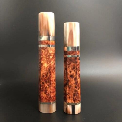 Japanese Octagonal Bubinga Burl Handle With White Buffalo Horn Chef Knife Kitchen Knives Gyuto Yanagiba Deba Knives Handles