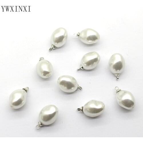 YWXINIX 10Pcs new metal pearl jewelry accessories, DIY handmade small pendant keychain chain necklace material decoration