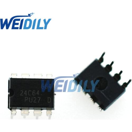 10PCS/Lot 24C64 AT24C64 AT24C64N 24c64 Chip Integrate DIP-8