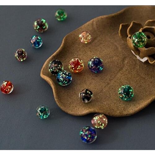 10 Pcs/Lots Colored Glass Beads Scattered Beads Diy Handmade Materials Bracelets Headdress Crystal Beads Sewing Accessories