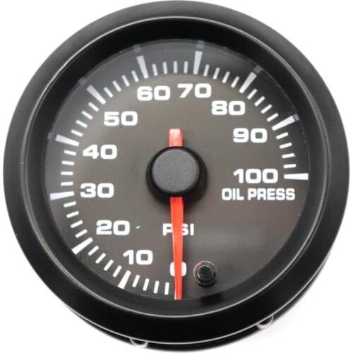 12V Universal 7 Colors LED Switchable Oil pressure instrument Pointer instrument automobile racing car guage oil pressure gauge