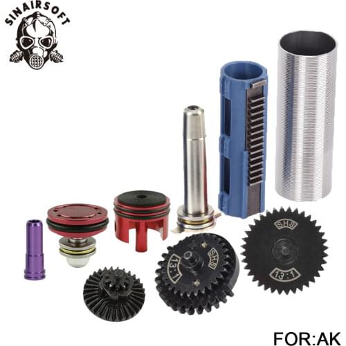13:1 Gear 14 Teeth Piston Nozzle Cylinder Spring Guide Kit For AEG Airsoft AK M4 M16 MP5 G36 Paintball Hunting Accessories