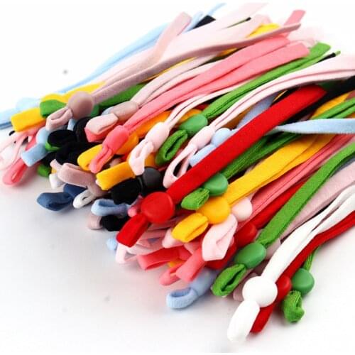 20/50/100Pcs flat mask elastic band rubber rope ear lanyard adjustable DIY soft black sewing mask handicraft accessories