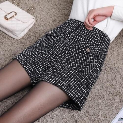 2021 Woman Casual Streetwear 3XL Plus Size Shorts Winter Female Wide Leg Black High Waist Pants Ladies Loose Wide Leg Short Q10