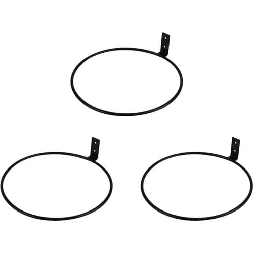3 Pack 8 Inch Flower Pot Holder Ring Wall Mounted Metal Planter Hooks Hangers Wall Bracket