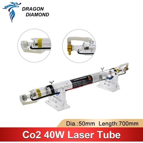 Dragon Diamond Co2 Glass Laser Tube 700MM Dia 50mm 40W Glass Laser Lamp For CO2 Laser Engraving Cutting Machine
