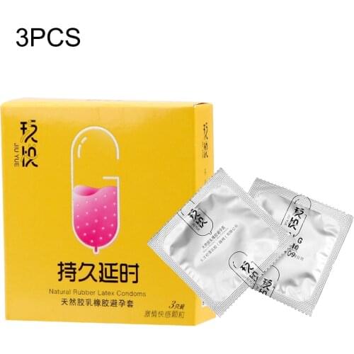 Large Oil Lubricated Condom Ultra Thin Condoms Intimate Goods Sex Toys For Men Penis Contraception 3 Pieces/Box Natural Latex