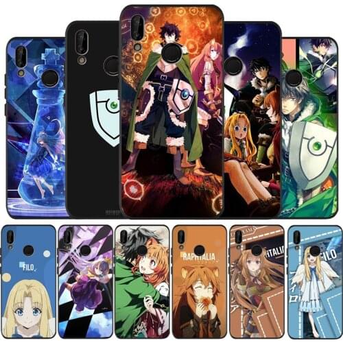 Tate No Yuusha No Nariagari Black Soft Phone Case For Huawei 40 30 20 10 9 Lite Pro P smart 2019 Y6 Y6 Prime2019 Y9 2018