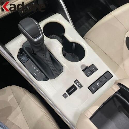 For Toyota Highlander Hybrid 2021 2022 Carbon Fiber Gear Shift Box Panel Cover Sticker Trim Strips Garnish Interior Accessories