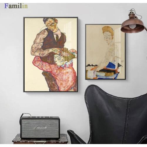 Egon Schiele Abstract Retro Oil Painting Yellow Town Canvas Art Print Poster Picture Wall House Decoration Murals/art print