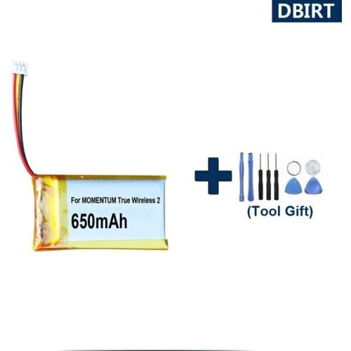 Tools Gift+ Original Replace 650mAh AHB622540PCT-02 Battery For Sennheiser MOMENTUM True Wireless 2 Charging Power Case Box AKKU