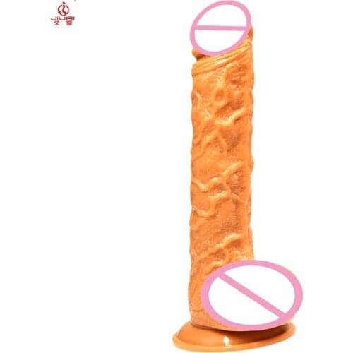 Jiuai Soft Real Huge Realistic Dildo Vaginal Masturbation Anus Products for Adult Men Woman Games Dropshipping