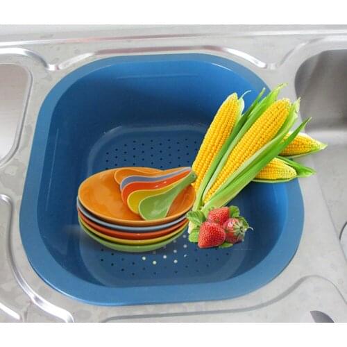 Talea Kitchen Tray Dish Drainer Drying holder Sink drain plastic basket Vegetable Fruit Drying Washing Holder