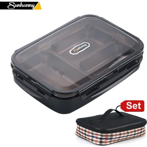 Lunch box Stainless Steel Portable Picnic office School Food Container With Compartments Microwavable Thermal Bento Box