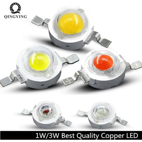 Best Quality Copper LED Epistar Chip 1W 3W High Power LED Diodes Red Green Blue Yellow Cold White Nature White Warm White Chip
