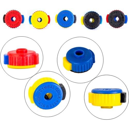 5 Pack Drum Quick-Set Cymbal Mate Quick Release Drum Accessories Kit Rondom Color Push-on Design Convenient to Use