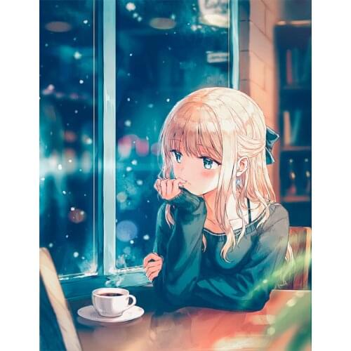 DIY Painting By Numbers Cartoon Beauty Oil Coloring By Number Anime Wall Art Canvas Picture Hand Painted Room Decoration 40x50cm
