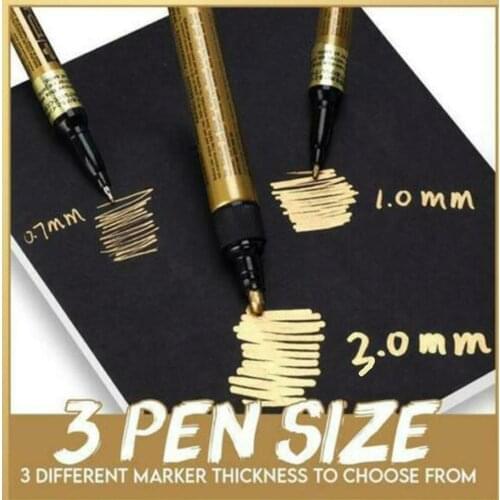 New Golden White Liquid Mirror Chrome Marker Pen 0.7mm 1mm 3mm Multifunction Diy Signature Pen Hand-painted Design Highlight Pen