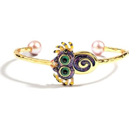 The New European and American Popular Interesting Spider Bangle Jewelry Opening Adjustable Personality Fashion Spiral Bracelet
